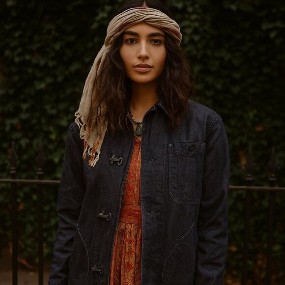 Lands End Jean Jacket/Denim jacket/barn jacket w pockets women's extra large XL - Picture 3 of 10